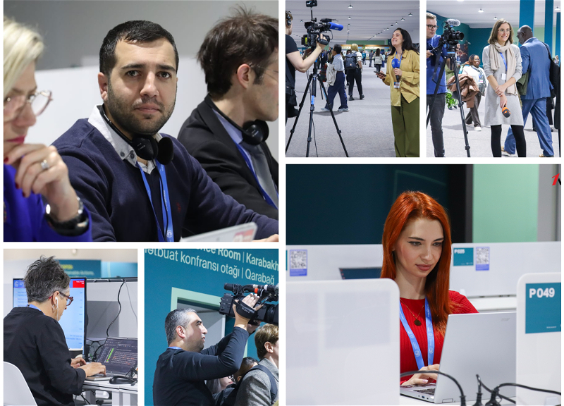 COP29-u dünyaya və ölkəyə çatdıran media nümayəndələri - FOTOREPORTAJ