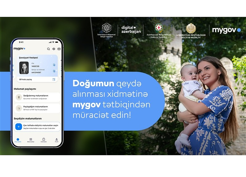 Yeni övladı olmuş valideynlərin nəzərinə: Doğum şəhadətnaməsi üçün müraciət rəqəmsallaşdı!